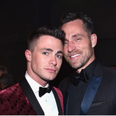 Jeff Leatham and his ex-husband, Colton Haynes posing for a photoshoot.